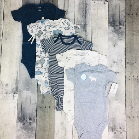 Carter's Other - Carter’s 5 Pack Short Sleeve Bodysuits Boys 9M